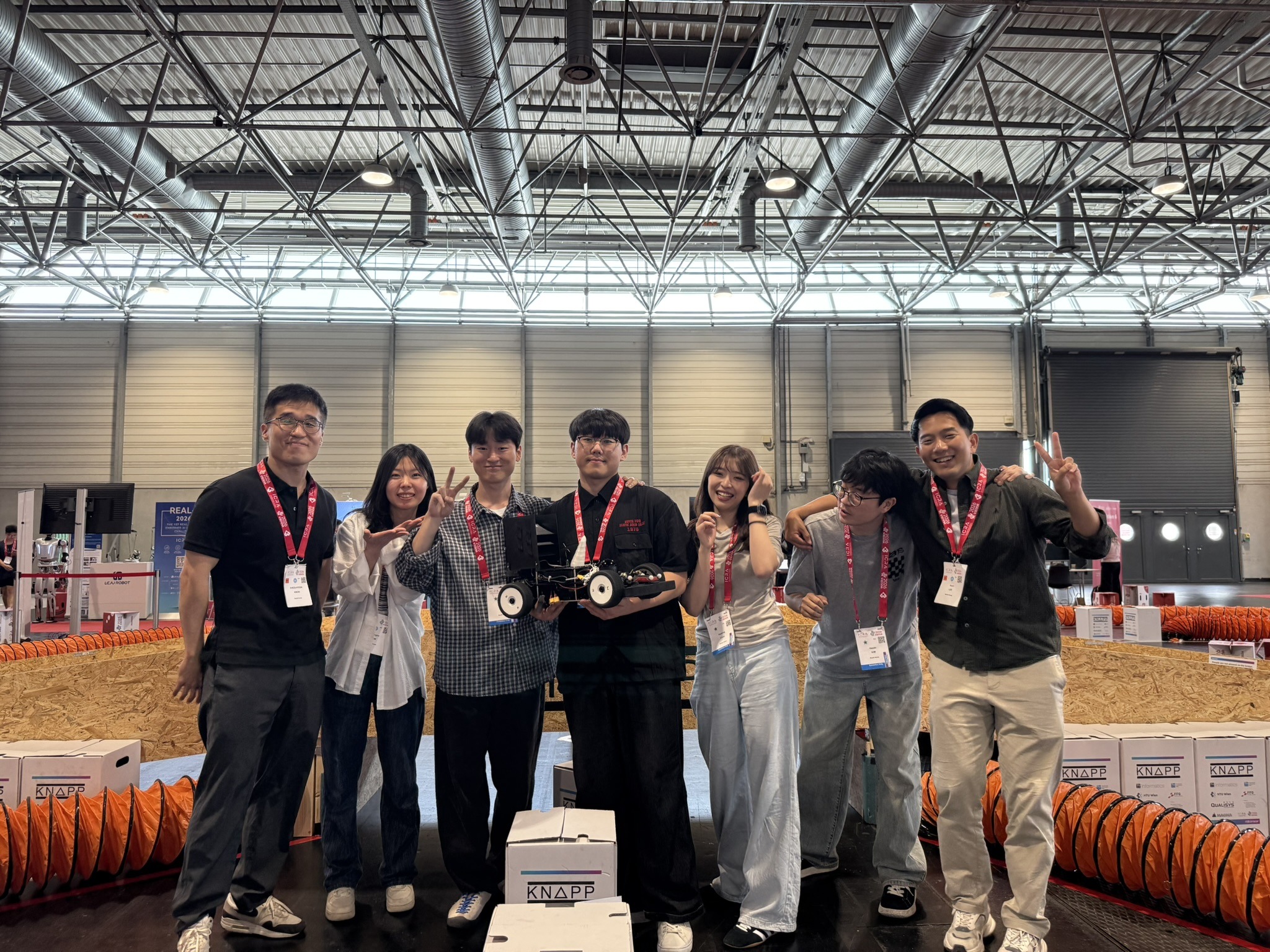 UNICORN Racing Team with the car on the track