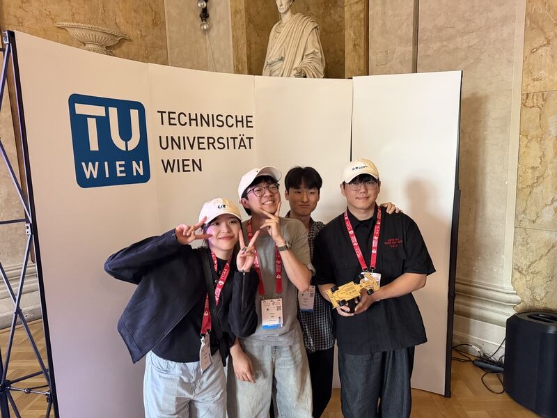 UNICORN Racing Team with the trophy at TU Wien
