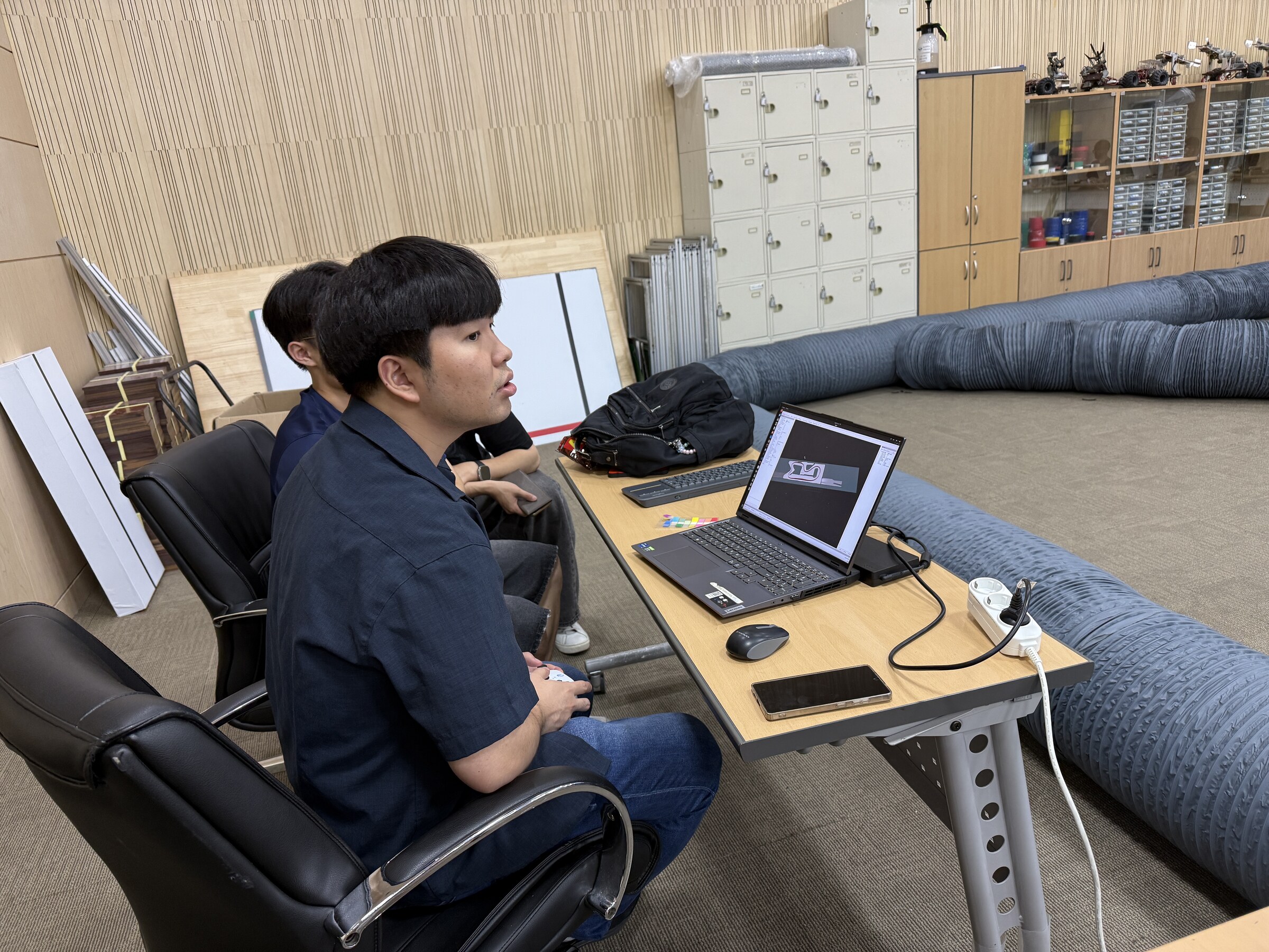 Participant at a workstation