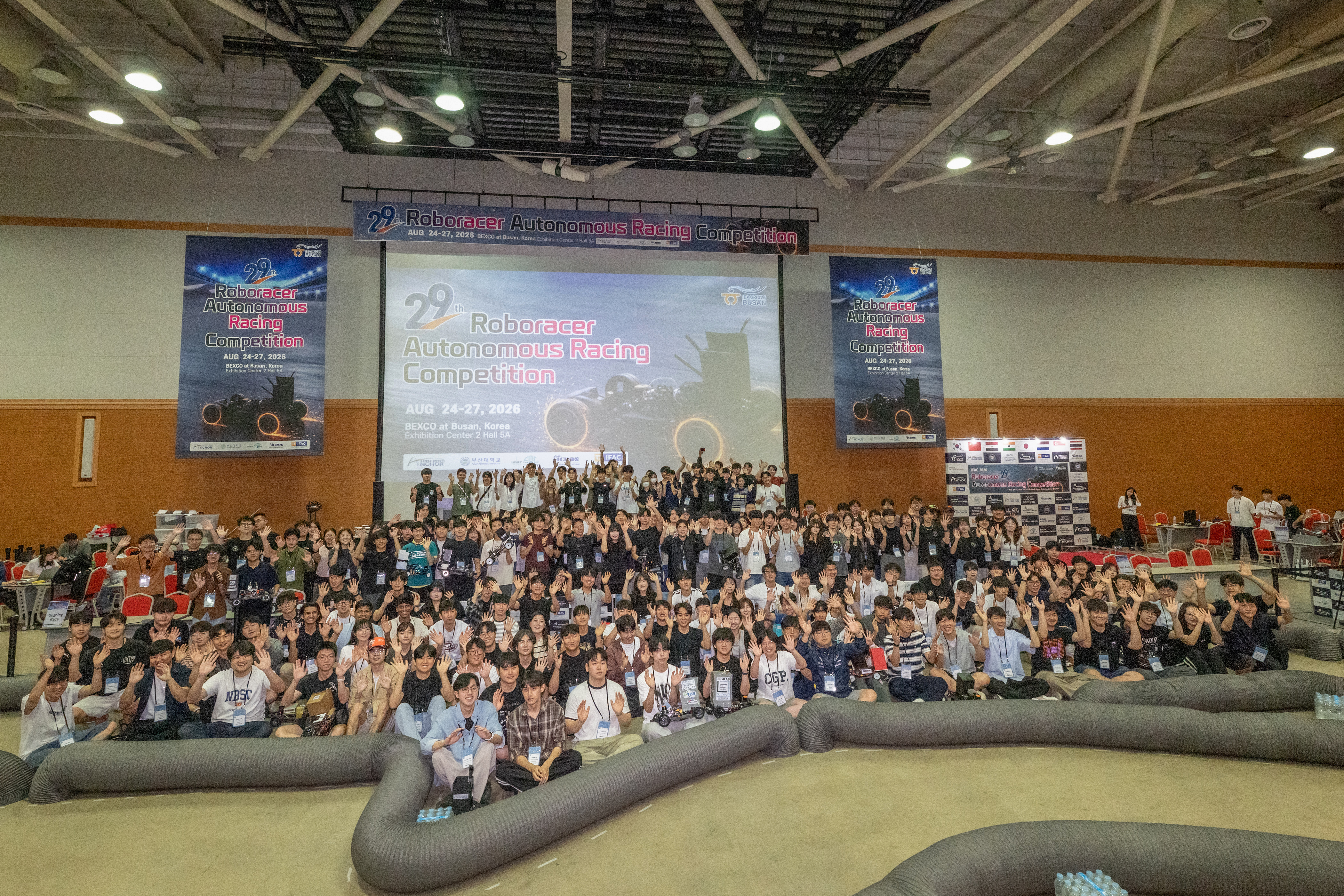 Participants at the 2026 IFAC RoboRacer competition