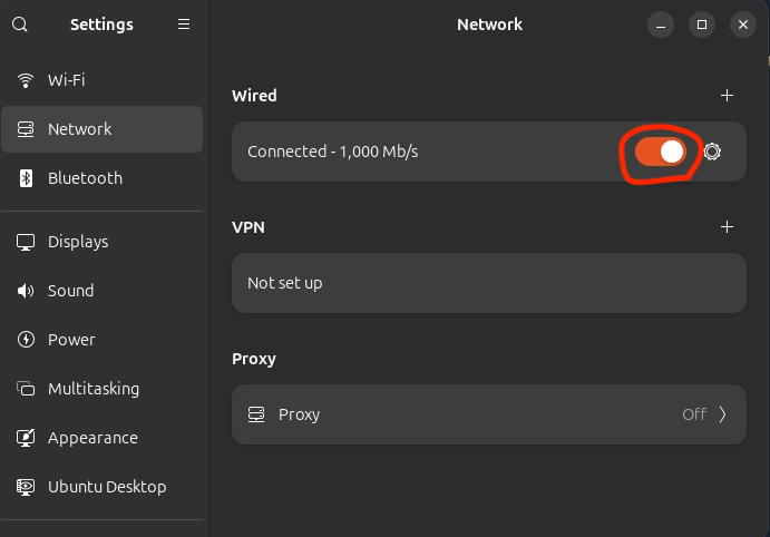 Turn connection off